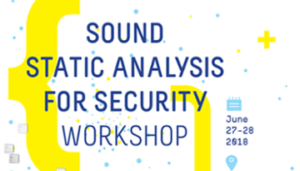 Sound Static Analysis for Security workshop