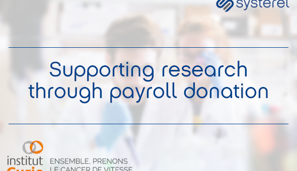 Salary donation: in 2024, we support the Institut Curie