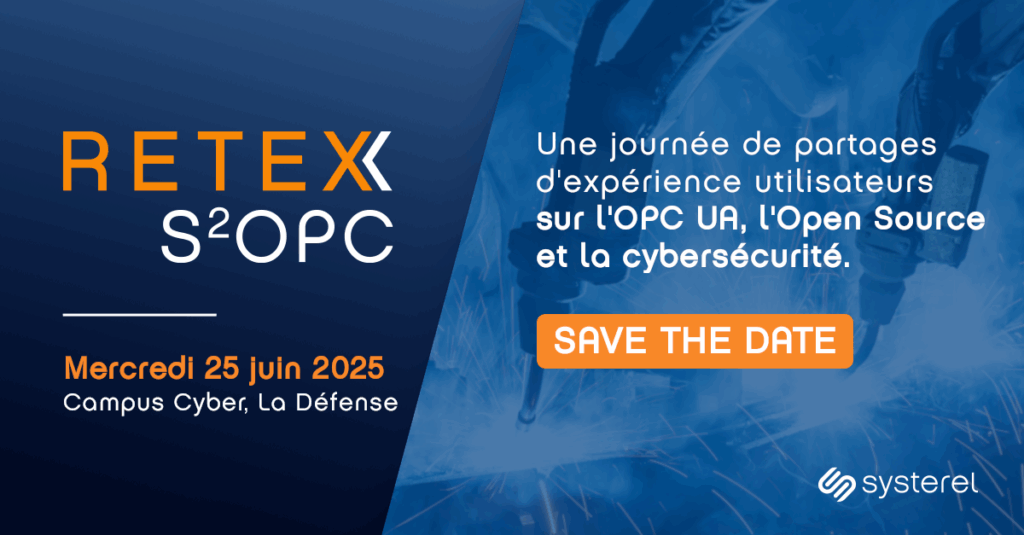 Rejoignez des utilisateurs de S2OPC le 25 juin au Campus Cyber pour une journée sur l’OPC UA, l'Open Source et la cybersécurité.